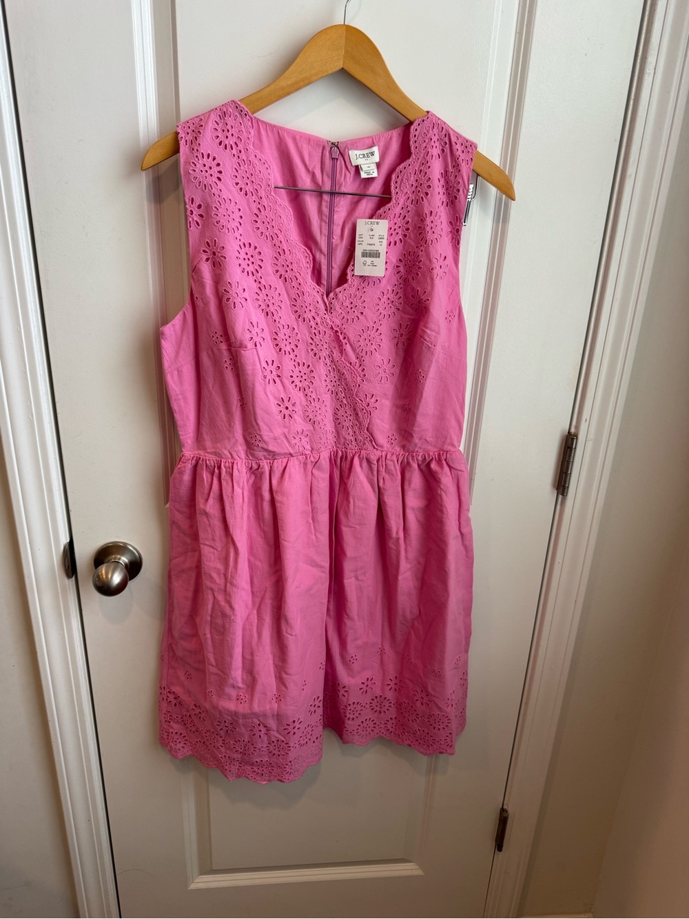 J. Crew Eyelet Pink Dress size 10 new with tags